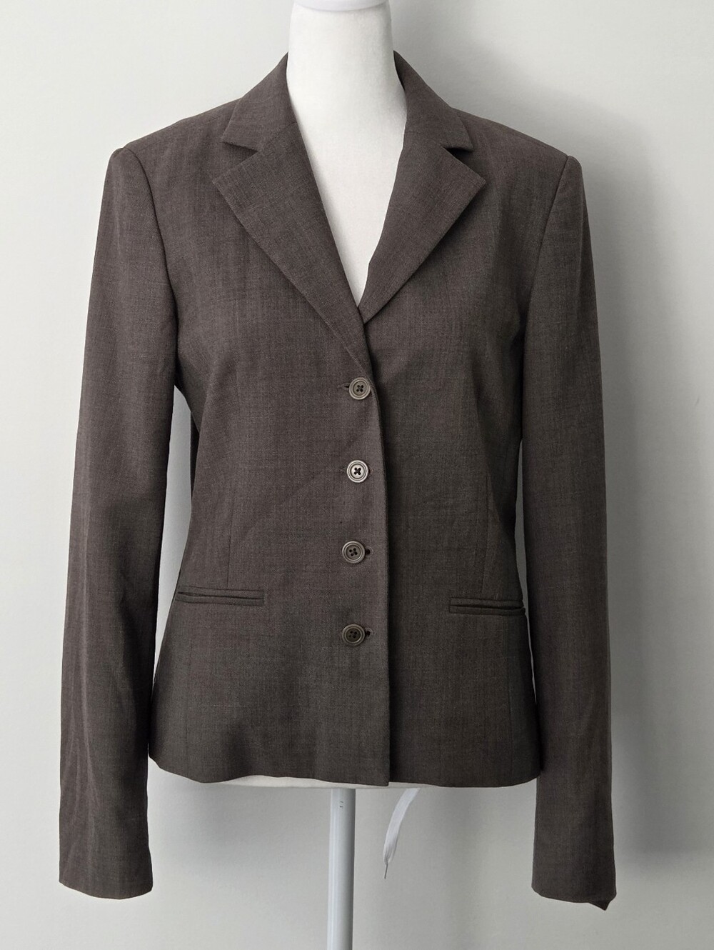 Women's Tailored Brown Single-Breasted Blazer